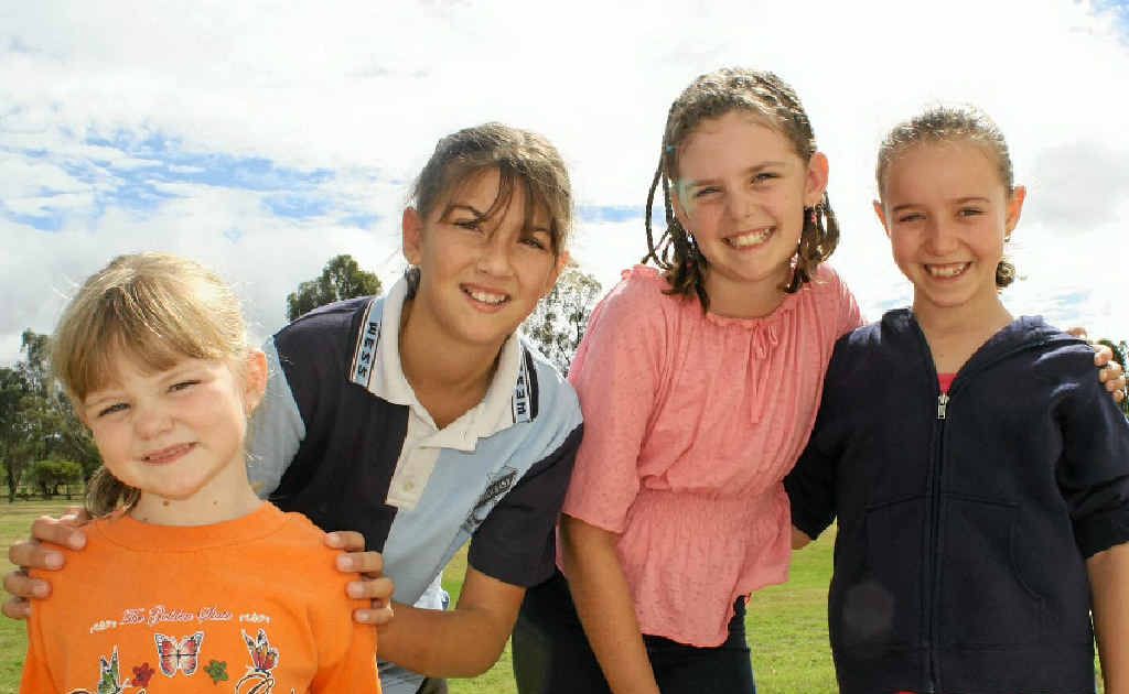 Holly Alder, Hayley Bennett, Brianna Nicol and Nikki Burraston make their way through the Warwick East Walkathon. Holly Alder, Hayley Bennett, Brianna Nicol and Nikki Burraston make their way through the Warwick East Walkathon.